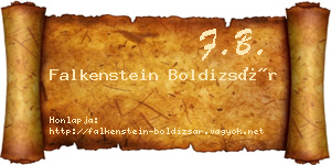 Falkenstein Boldizsár névjegykártya
